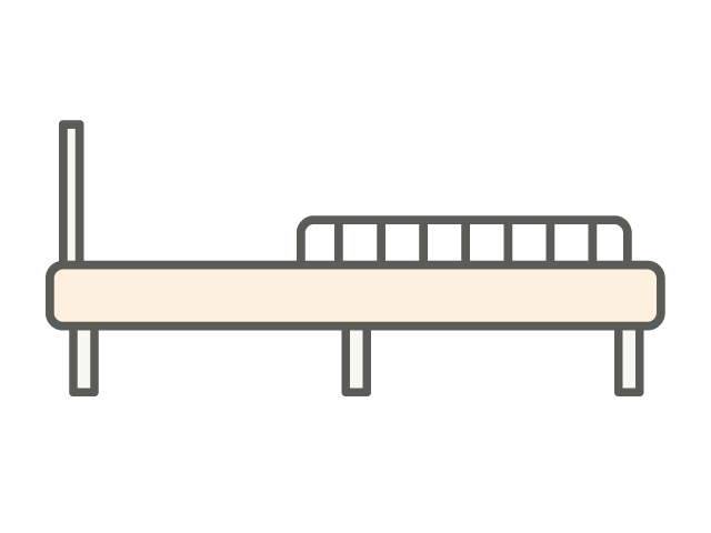 ベッド/介護用家具 - 医療/病院/人物/写真/クリップアート/フリー素材/介護/福祉
