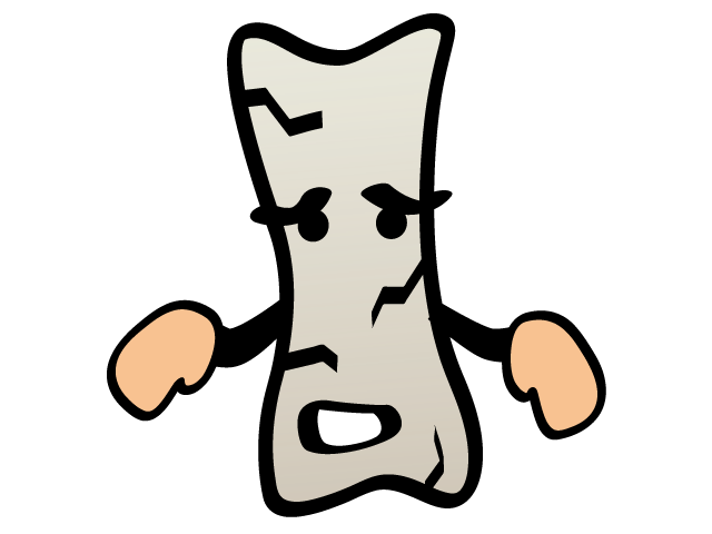 よわった骨 | ひびが入る | 骨 - 医療/病院/人物/写真/クリップアート/フリー素材/介護/福祉