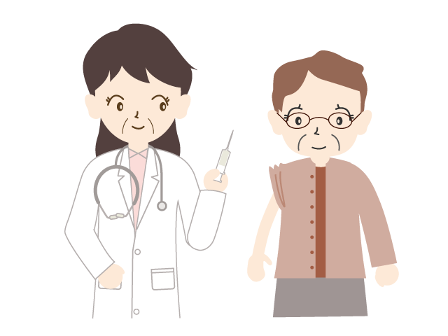 注射 | 病院 | 年配 | おばあさん - 医療/病院/人物/写真/クリップアート/フリー素材/介護/福祉