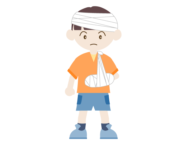 男の子 | 腕をおる | 怪我 | 包帯 - 医療/病院/人物/写真/クリップアート/フリー素材/介護/福祉