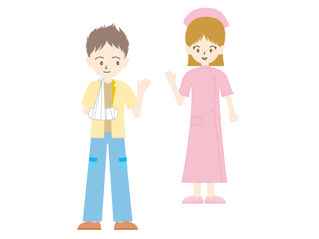 看護婦 | 男性 | 腕 | 骨折 - 医療/病院/人物/写真/クリップアート/フリー素材/介護/福祉