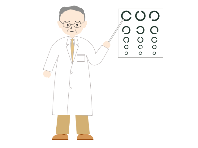 目の検査 | 視力 - 医療/病院/人物/写真/クリップアート/フリー素材/介護/福祉