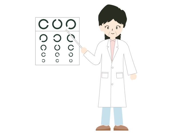 視力 | 目 | 検査 - 医療/病院/人物/写真/クリップアート/フリー素材/介護/福祉