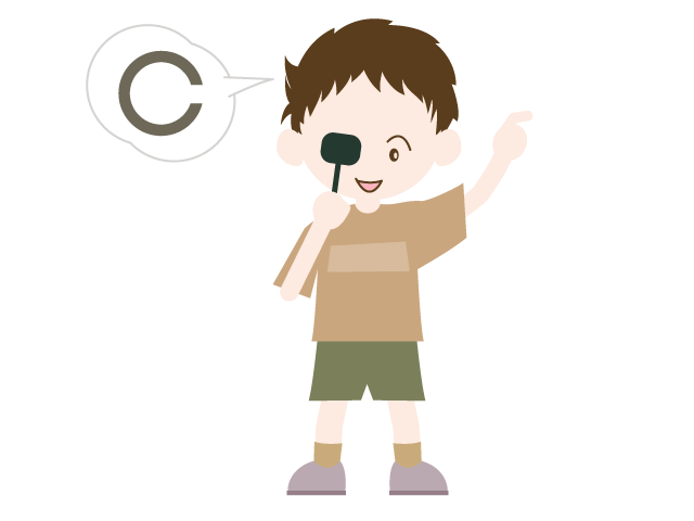 男の子 | 視力を測る | 目 | 検査 - 医療/病院/人物/写真/クリップアート/フリー素材/介護/福祉