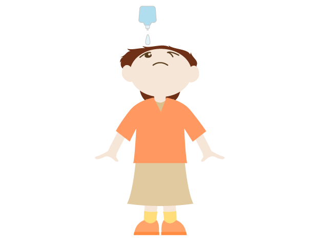 目薬をつける | 女の子 - 医療/病院/人物/写真/クリップアート/フリー素材/介護/福祉