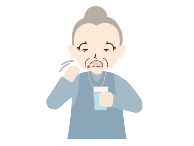 薬 | 飲むのが苦手 | おばあさん - 医療/病院/人物/写真/クリップアート/フリー素材/介護/福祉