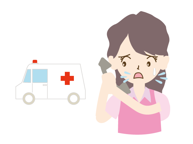 救急車を呼ぶ | 女性 | 緊急 - 医療/病院/人物/写真/クリップアート/フリー素材/介護/福祉