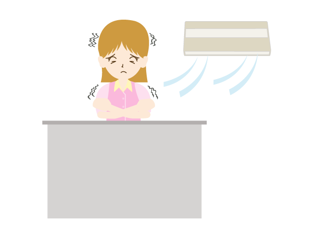 クーラーがききすぎて寒い | 夏 | 女性 | OL - 医療/病院/人物/写真/クリップアート/フリー素材/介護/福祉