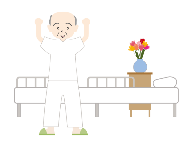 おじいさん | 元気になる | 回復する - 医療/病院/人物/写真/クリップアート/フリー素材/介護/福祉