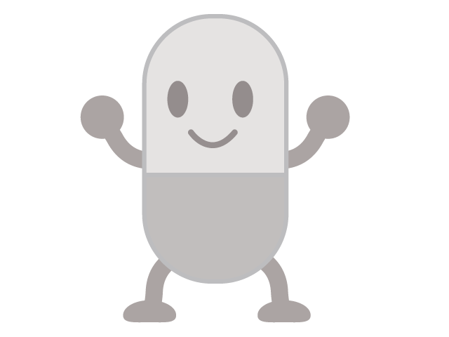 カプセル薬 | キャラクター | 元気 - 医療/病院/人物/写真/クリップアート/フリー素材/介護/福祉