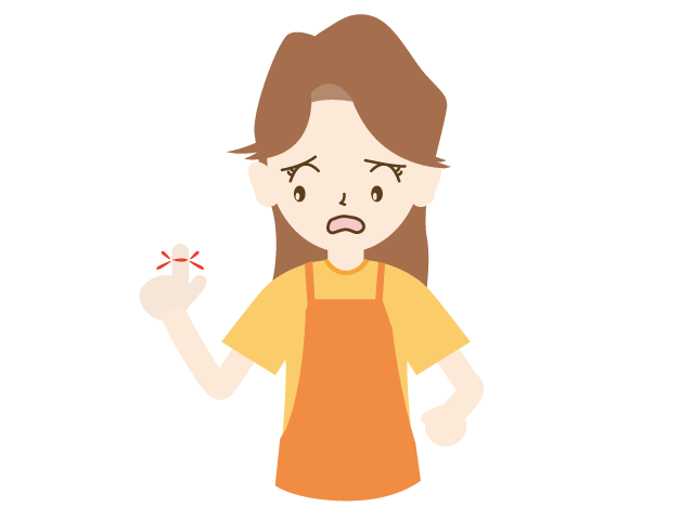 指を切る | 血がでる | 女性 - 医療/病院/人物/写真/クリップアート/フリー素材/介護/福祉