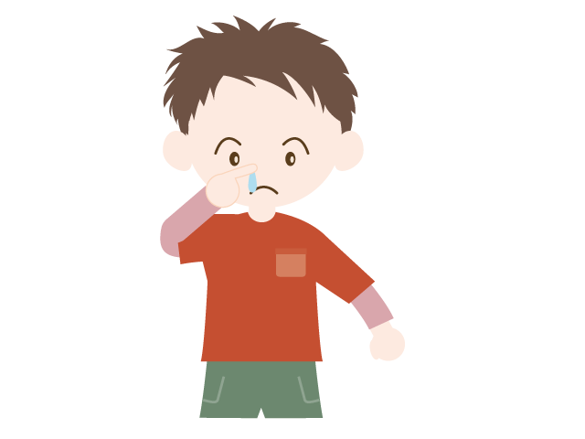 鼻水がでている男の子 | 風邪気味 - 医療/病院/人物/写真/クリップアート/フリー素材/介護/福祉