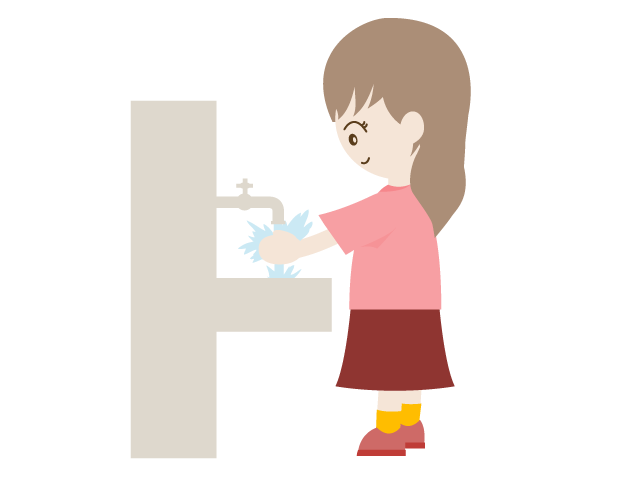 手を洗う | 女の子 | 風邪予防 - 医療/病院/人物/写真/クリップアート/フリー素材/介護/福祉