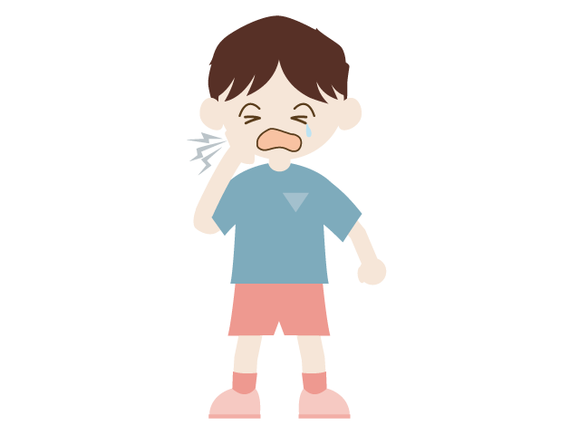 歯が痛む | 泣く | 男の子 - 医療/病院/人物/写真/クリップアート/フリー素材/介護/福祉