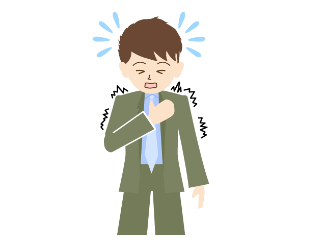 急に胸が痛くなる | 男性 | ふるえる - 医療/病院/人物/写真/クリップアート/フリー素材/介護/福祉