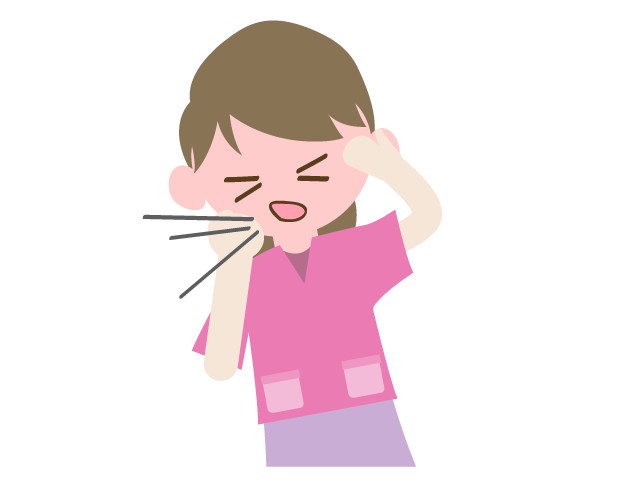 発熱 | 咳き込む | 女の子 - 医療/病院/人物/写真/クリップアート/フリー素材/介護/福祉