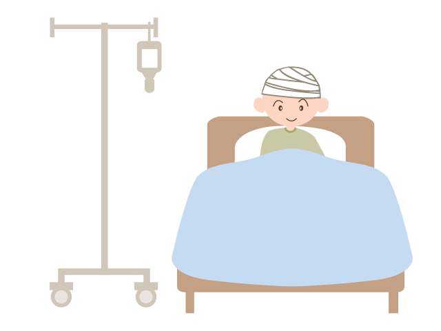 病院のベッド | 退屈 | 男の子 | 点滴 - 医療/病院/人物/写真/クリップアート/フリー素材/介護/福祉