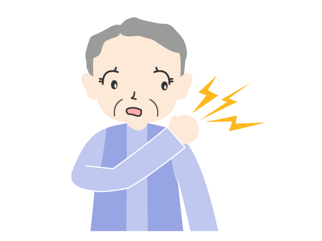 肩が痛い | おばあさん | ズキズキ - 医療/病院/人物/写真/クリップアート/フリー素材/介護/福祉