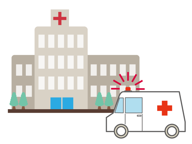 救急車で運ばれる | 患者 | 病院 - 医療/病院/人物/写真/クリップアート/フリー素材/介護/福祉