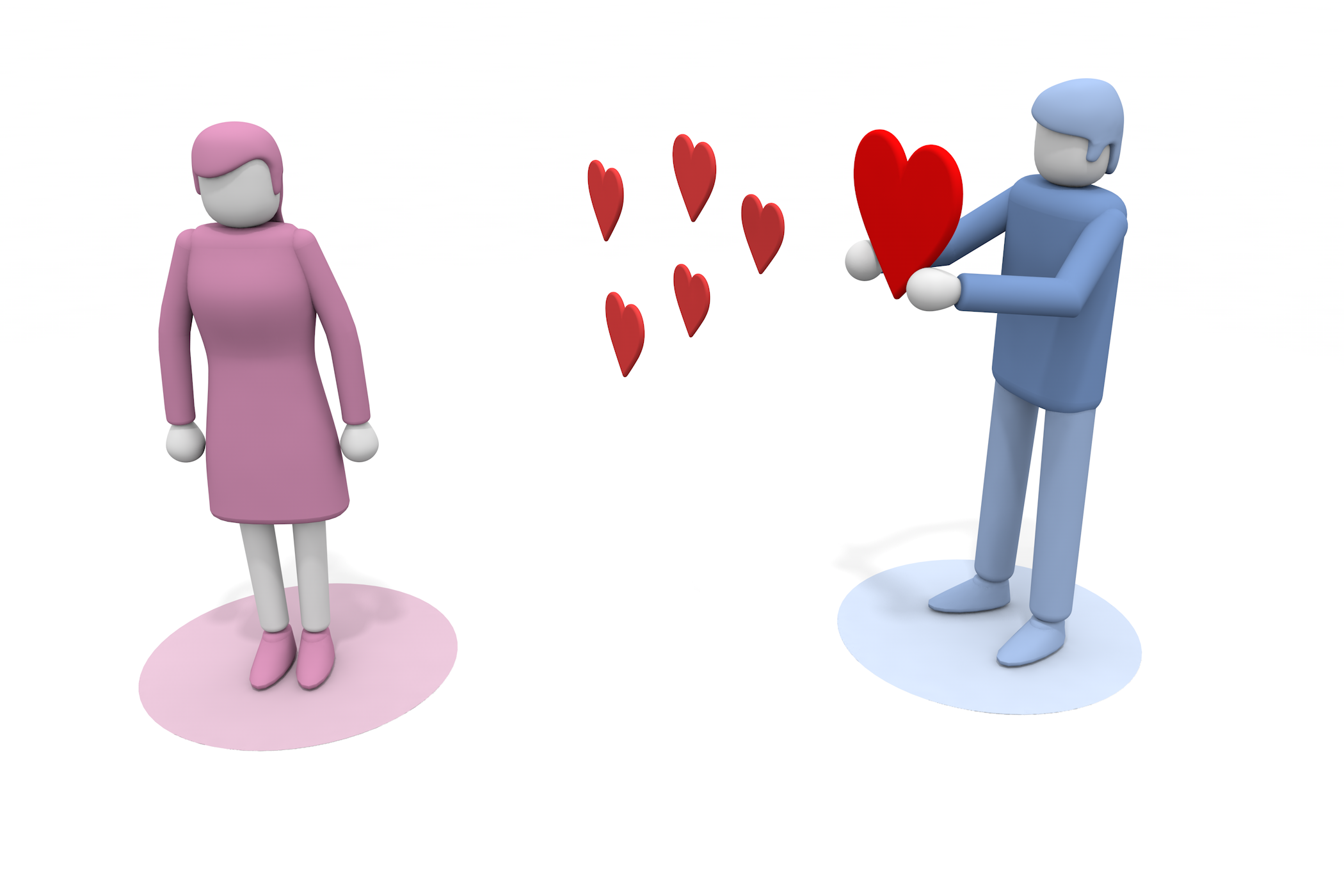 男の人からラブな光線。 - フリーで使えるイラスト。メンバー登録なし。サイズ：2,100×1,400