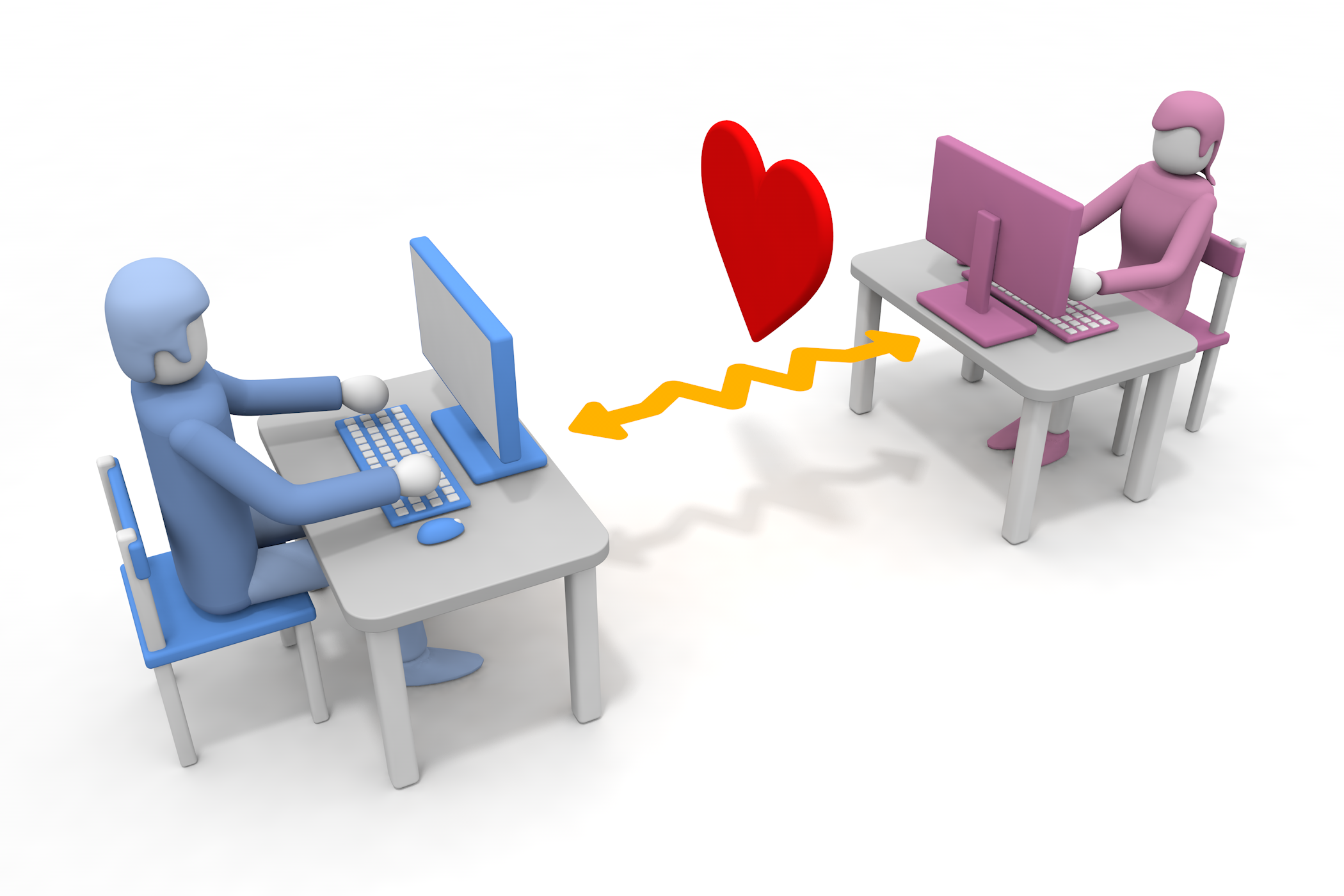 職場での恋愛感情。 - フリーで使えるイラスト。メンバー登録なし。サイズ：2,100×1,400