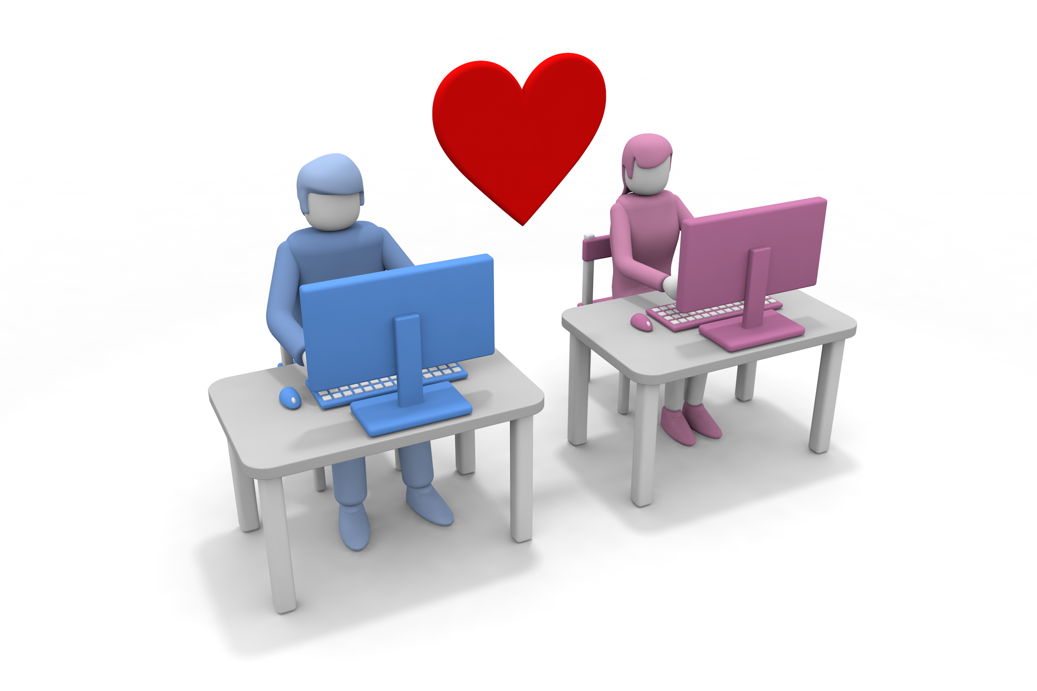 好きな人が隣の席にいる。 - フリーで使えるイラスト。メンバー登録なし。サイズ：2,100×1,400