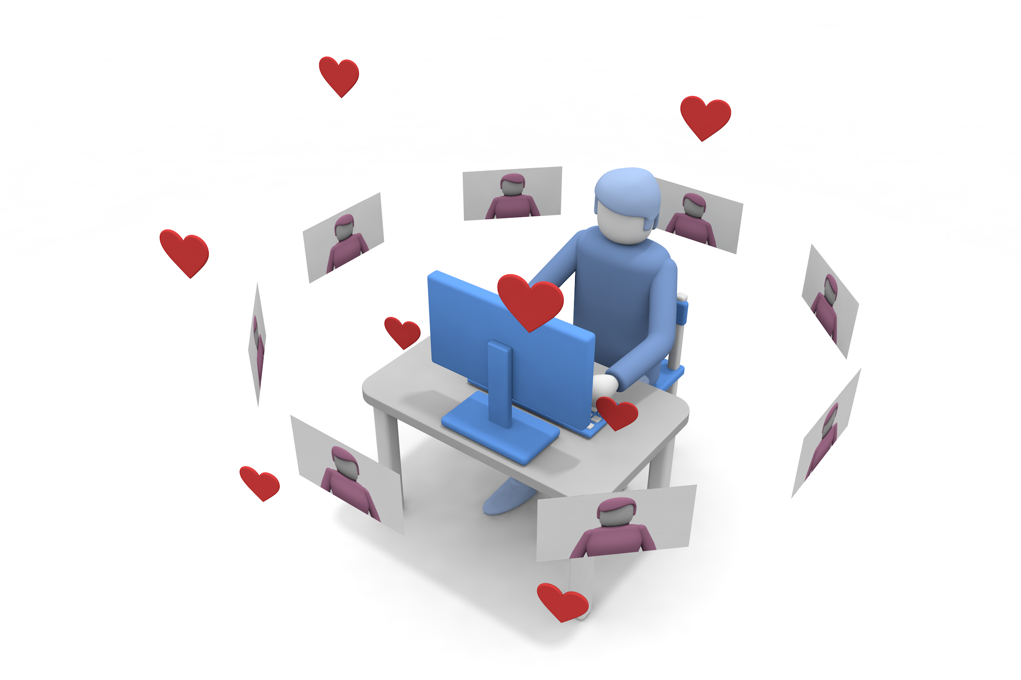 プロフィール写真を見て決める。 - フリーで使えるイラスト。メンバー登録なし。サイズ：2,100×1,400