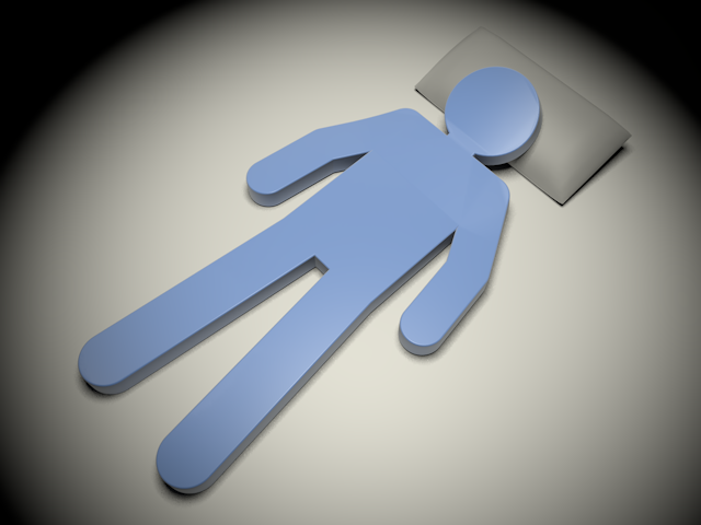 男性｜就寝｜寝付き悪い - ピクトサイン / アイコン / クリップアート / 無料 / ダウンロード / 人物 / 高品質3Dイラスト