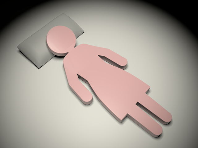 眠れない｜女性｜心配事｜不安 - ピクトサイン / アイコン / クリップアート / 無料 / ダウンロード / 人物 / 高品質3Dイラスト