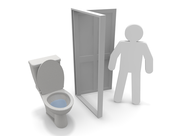 問題｜悩み｜男性｜トイレ - ピクトサイン / アイコン / クリップアート / 無料 / ダウンロード / 人物 / 高品質3Dイラスト