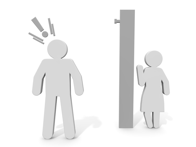 恐怖｜迷惑｜ストーカー｜女性 - ピクトサイン / アイコン / クリップアート / 無料 / ダウンロード / 人物 / 高品質3Dイラスト