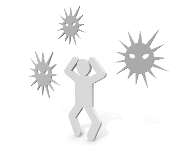 ウィルス｜病気｜風邪｜流行 - ピクトサイン / アイコン / クリップアート / 無料 / ダウンロード / 人物 / 高品質3Dイラスト