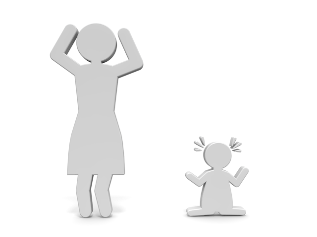子供｜大泣き｜世話｜女性 - ピクトサイン / アイコン / クリップアート / 無料 / ダウンロード / 人物 / 高品質3Dイラスト