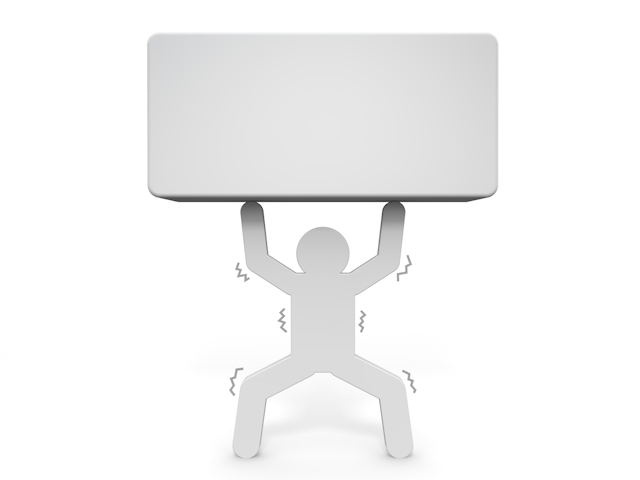 支える｜問題｜苦しい｜重い - ピクトサイン / アイコン / クリップアート / 無料 / ダウンロード / 人物 / 高品質3Dイラスト