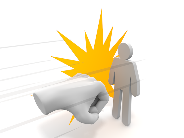 パンチ｜倒す｜悪 - ピクトサイン / アイコン / クリップアート / 無料 / ダウンロード / 人物 / 高品質3Dイラスト