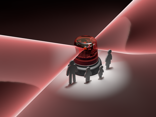 危険｜信号｜家族｜避難 - ピクトサイン / アイコン / クリップアート / 無料 / ダウンロード / 人物 / 高品質3Dイラスト