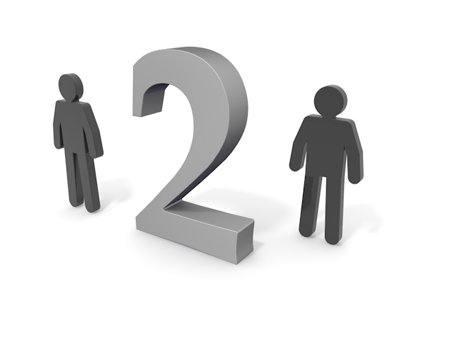 二人｜数字の2 - ピクトサイン / アイコン / クリップアート / 無料 / ダウンロード / 人物 / 高品質3Dイラスト
