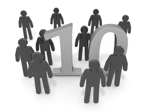 十人｜数字の10 - ピクトサイン / アイコン / クリップアート / 無料 / ダウンロード / 人物 / 高品質3Dイラスト