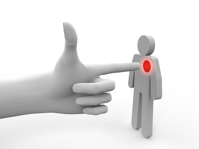 ピンポイント｜心臓｜狙い撃ち - ピクトサイン / アイコン / クリップアート / 無料 / ダウンロード / 人物 / 高品質3Dイラスト