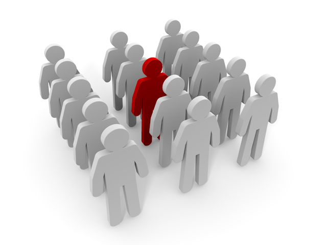 団体行動｜異質｜目立つ - ピクトサイン / アイコン / クリップアート / 無料 / ダウンロード / 人物 / 高品質3Dイラスト