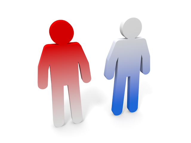 ブルーカラー｜冷たい｜赤色 - ピクトサイン / アイコン / クリップアート / 無料 / ダウンロード / 人物 / 高品質3Dイラスト