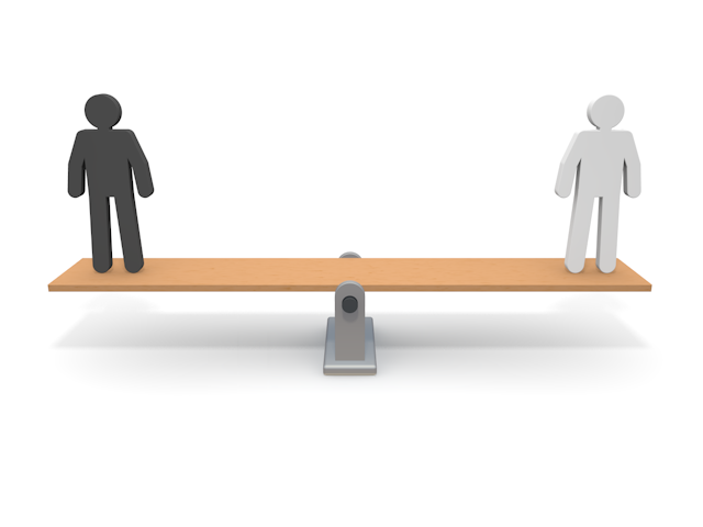 比べる｜力量｜天秤 - ピクトサイン / アイコン / クリップアート / 無料 / ダウンロード / 人物 / 高品質3Dイラスト