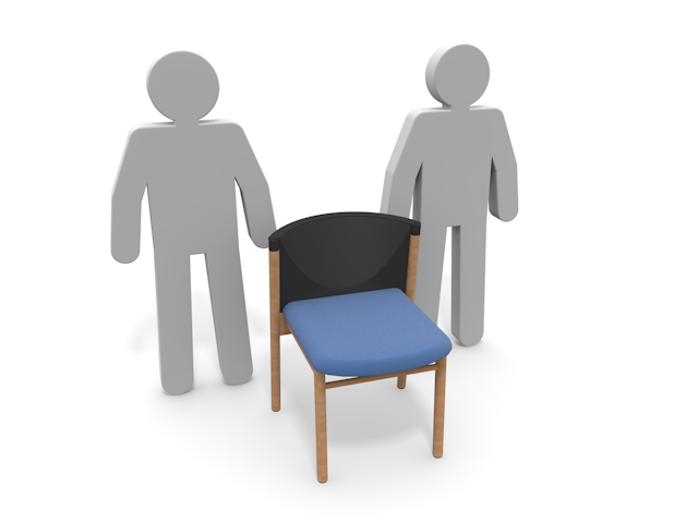 競争｜ライバル｜人物｜椅子 - ピクトサイン / アイコン / クリップアート / 無料 / ダウンロード / 人物 / 高品質3Dイラスト