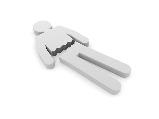 壊れる｜人物｜倒れる - ピクトサイン / アイコン / クリップアート / 無料 / ダウンロード / 人物 / 高品質3Dイラスト