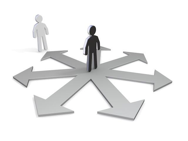 道しるべ｜人生｜選択｜人 - ピクトサイン / アイコン / クリップアート / 無料 / ダウンロード / 人物 / 高品質3Dイラスト