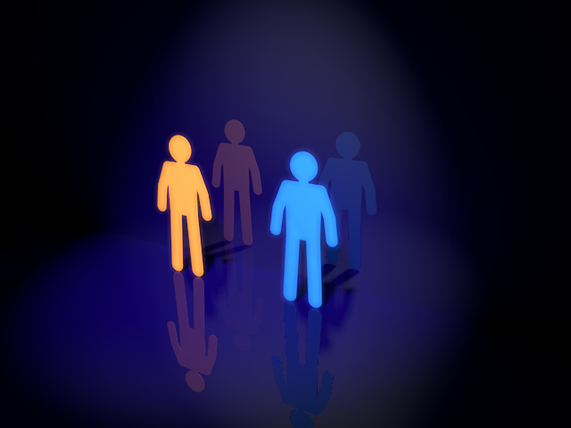 ブルー｜イエロー｜人物 - ピクトサイン / アイコン / クリップアート / 無料 / ダウンロード / 人物 / 高品質3Dイラスト