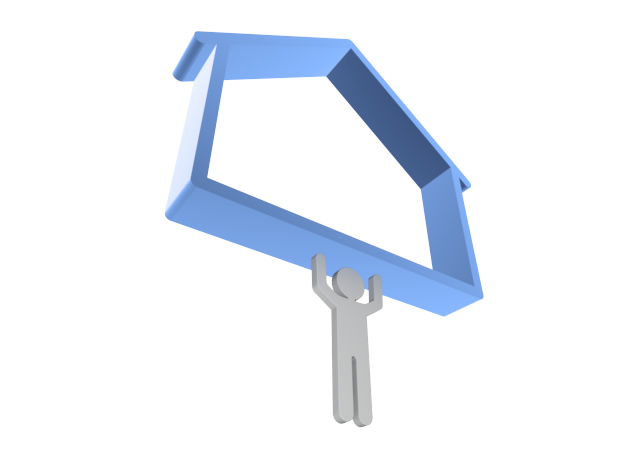 物件 / 集合住宅 / 横長 - 住宅/イラスト/マンション/ビル/写真/フリー素材/人物