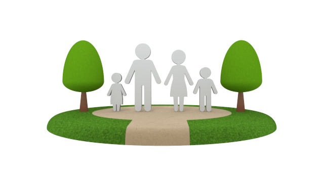 一軒家 / 2階建て / 子供部屋 - 住宅/イラスト/マンション/ビル/写真/フリー素材/人物