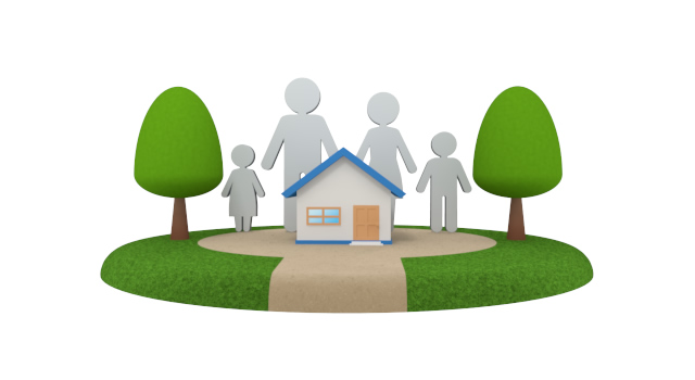 寝室 / 正面 / 部屋 - 住宅/イラスト/マンション/ビル/写真/フリー素材/人物