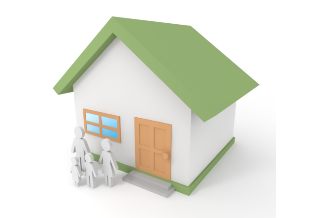 断面図 / ハウス / 住居 - 住宅/イラスト/マンション/ビル/写真/フリー素材/人物